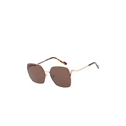 First Lens Unisex Brown Lens & Gold-Toned Square Sunglasses with-picture-34