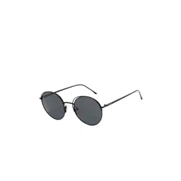 First Lens Unisex Round Sunglasses with Polarised and UV Protected C10395-Black-picture-30