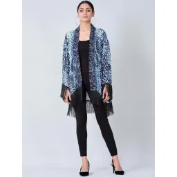 First Resort By Ramola Bachchan Blue Animal Print Kimono-picture-35