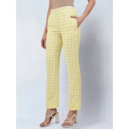 First Resort By Ramola Bachchan Citrus Lemon Checked Pants-picture-21