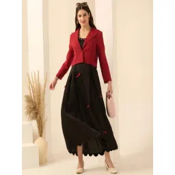 First Resort By Ramola Bachchan Red Embellished Regular Fit Short Blazer-picture-41