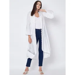 First Resort by Ramola Bachchan Women Embellished Longline Monochrome Shrug-picture-26