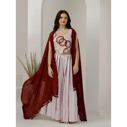 First Resort by Ramola Bachchan Women Embroidered Longline Shrug-picture-29