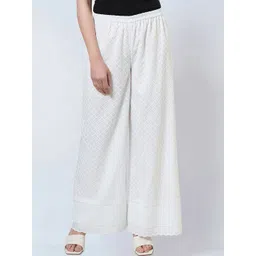 First Resort by Ramola Bachchan Women Ethnic Motifs Printed Comfort Cotton Trousers-picture-17