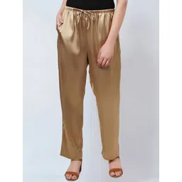 First Resort by Ramola Bachchan Women Smart Mid Rise Regular Fit Parallel Trousers-picture-36