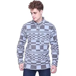 First Sleep Men’s Printed Fleece Pullover Stylish Winter Half Zip Sweatshirt | Warm Soft Casual Outerwear | Lightweight Full Sleeve Cold Weather Top with Chest Pocket-picture-19