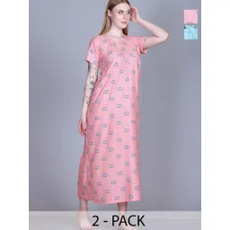 FIRST SLEEP Printed Maxi Nightdress-picture-39
