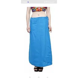 First Trend Fashions Women saree inskirt Blue Firozi Sky Blue Combo Pack3 Waist46 ladies underskirt Pure Cotton Petticoat image 4