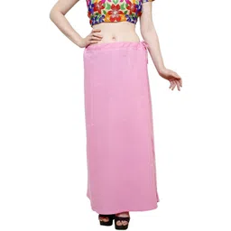 First Trend Fashions Women saree ladies inskirt readymade baby Pink dark colour fast Waist 38 Pure Cotton Petticoat-picture-18