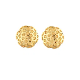 FirstBlush Microplated Dome Stud Earrings for Women Gold-Tone Push-Back Traditional Jewellery-picture-31