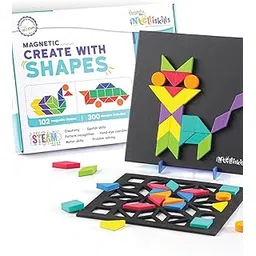 FIRSTCRY INTELLISKILLS Premium Magnetic Create With Shapes STEM Puzzle for Kids, with 300+ Patterns,Learn Construction,Geometry &Problem Solving, Activity&Educational Toy for Preschoolers,3+ Years-picture-24