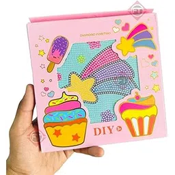 Firstly 5D Star Wooden Frame Arts and Crafts Diamond Painting Kits for Kids Art by Number Kits for Children Gem Painting for Kids, Beginners-picture-11