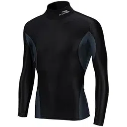 Fit Labs Men Bodybase Sports Compression Tights Full Sleeve Regular Fit T Shirt-Black for Gym,Running,Cycling,Swimming,Cricket,Basketball,Yoga,Football,Tennis,Badminton (M (Shirt Size: 37-38))-picture-50