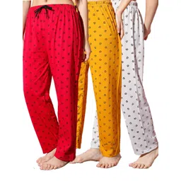 FIT N FAME Women Pack Of 3 Cotton Printed Pyjamas-picture-15