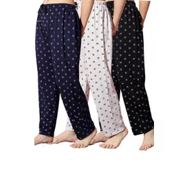 FIT N FAME Women Pack Of 3 Cotton Printed Pyjamas-picture-29