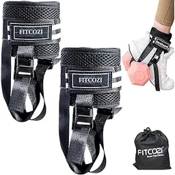 fitcozi Adjustable Foot Weights Ankle Straps Dumbbell Attachment for Feet - Leg Curl Kickbacks, Leg Extensions Booty Workouts for Women and Men (Black 2 Pcs)-picture-23
