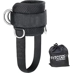fitcozi Ankle Straps for Cable Machine Glute Kickbacks, Padded Ankle Cuffs Gym Lower Body Exercises Fitness Accessories, Adjustable Comfort fit Men & Women Leg Workout Strap (1)-picture-24