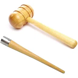 fitdex Premium Quality Cricket Bat Knocking Mallet(Hammer) With Bat Handle Gripper Cone Wooden Bat Mallet-picture-22