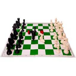 fitflex 19" *19" -FOLDABLE CHESS GAME WITH SOLID PLASTIC PIECES AND QUALITY CARRY BAG 45 cm Chess Board-picture-30