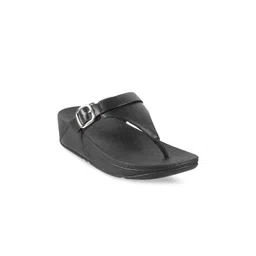 fitflop Black Leather Comfort Sandals with Buckles-picture-22