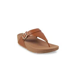 fitflop Tan Leather Wedge Sandals with Buckles-picture-11