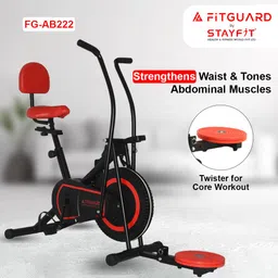 fitguard FG AB 222 By STAYFIT Home Use Dual Indoor Bike Moving Handle Backrest Twister Indoor Cycles Exercise Bike-picture-37