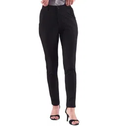 FITHUB Black Skinny Fit High Rise Trousers-picture-29