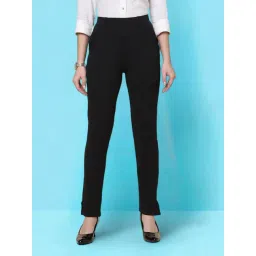 FITHUB Black Skinny Fit High Rise Trousers-picture-17