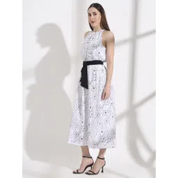 FITHUB Floral Print Satin Formal Bodycon Maxi Dress image 2