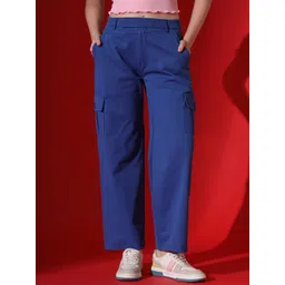 FITHUB Women Loose Fit High-Rise Cargos Trousers-picture-14