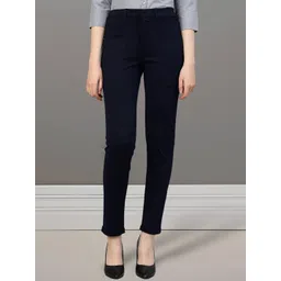 FITHUB Women Slim Fit High-Rise Stretchable Cotton Trousers-picture-29