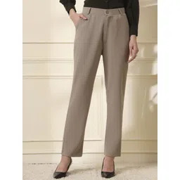 FITHUB Women Slim Fit High-Rise Trousers-picture-38