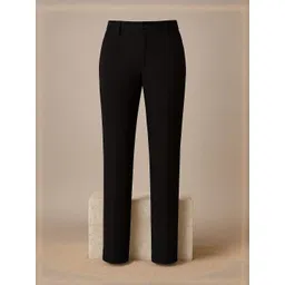 FITHUB Women Slim Fit High-Rise Wrinkle Free Trousers-picture-31