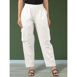 FITHUB Women Straight Fit High-Rise Cargos Trousers-picture-23