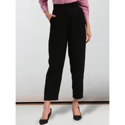 FITHUB Women Tapered Fit High-Rise Cotton Cropped Trouser-picture-22