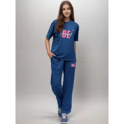 FITIN OUTFIT Typography Printed T-shirt & Pyjama Set-picture-30