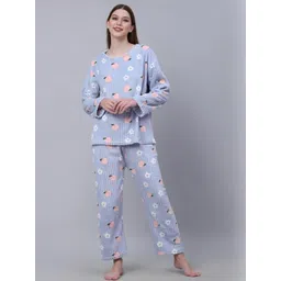 FITIN OUTFIT Women Printed T-Shirt And Pyjama Night suit-picture-38