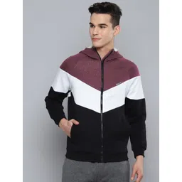 Fitkin Men Black & White Colourblocked Pure Cotton Sporty Jacket-picture-10