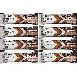 Fitspire Choco Fudge Protein Bar | 21g Protein with Premium Advanced Whey Blend | High Fiber | Cholesterol Free | Healthy Snack & Nutrition Bars – Pack of 8-picture-27