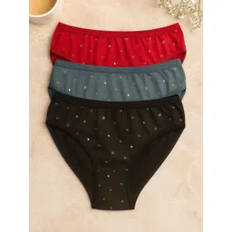 FiveFlag Pack of 3 Printed Mid-Rise Hipster Briefs-picture-15