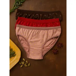 FiveFlag Pack of 3 Printed Mid-Rise Hipster Briefs-picture-16