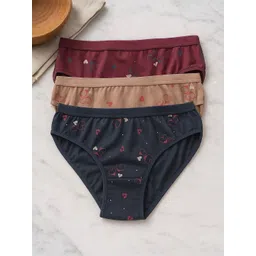 FiveFlag Pack of 3 Printed Mid-Rise Hipster Briefs-picture-18