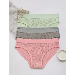 FiveFlag Pack of 3 Printed Mid-Rise Hipster Briefs-picture-30