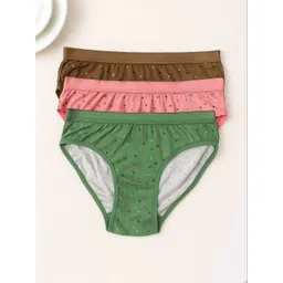 FiveFlag Pack of 3 Printed Mid-Rise Hipster Briefs-picture-19