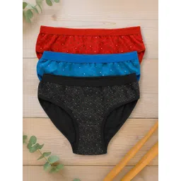 FiveFlag Pack of 3 Printed Mid-Rise Hipster Briefs-picture-22