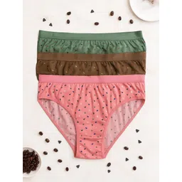 FiveFlag Pack of 3 Printed Mid-Rise Hipster Briefs-picture-27