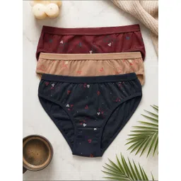 FiveFlag Pack of 3 Printed Mid-Rise Hipster Briefs-picture-29