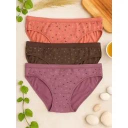 FiveFlag Pack of 3 Printed Mid-Rise Hipster Briefs-picture-30