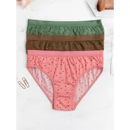 FiveFlag Pack of 3 Printed Mid-Rise Hipster Briefs-picture-32