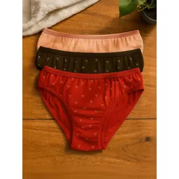 FiveFlag Pack of 3 Printed Mid-Rise Hipster Briefs-picture-34